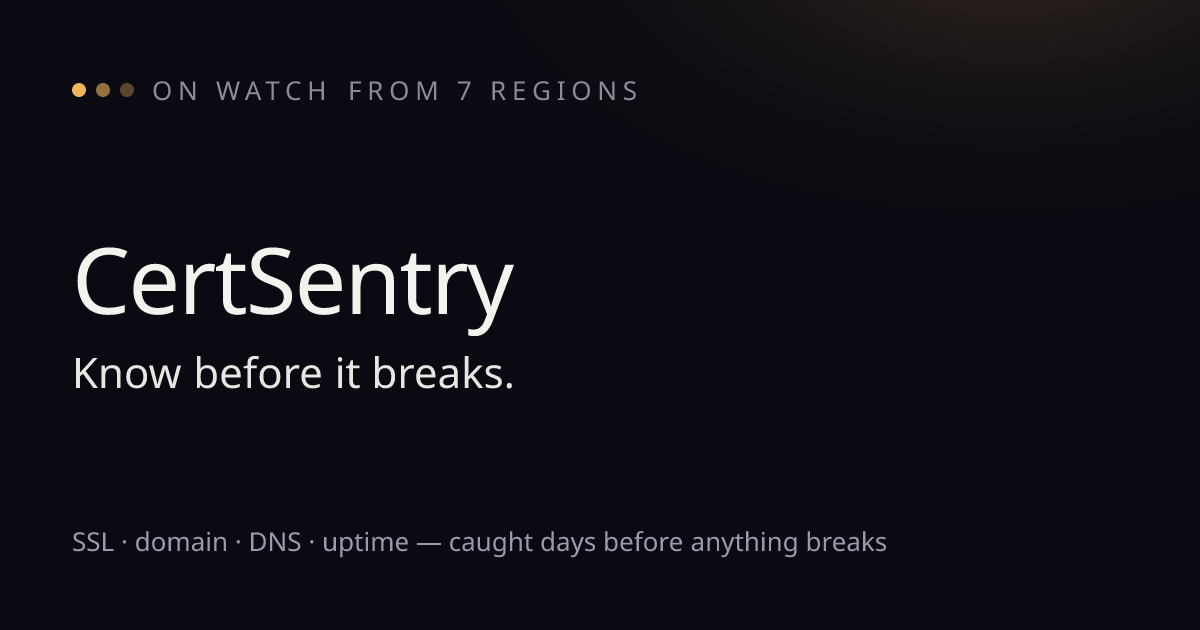 CertSentry logo